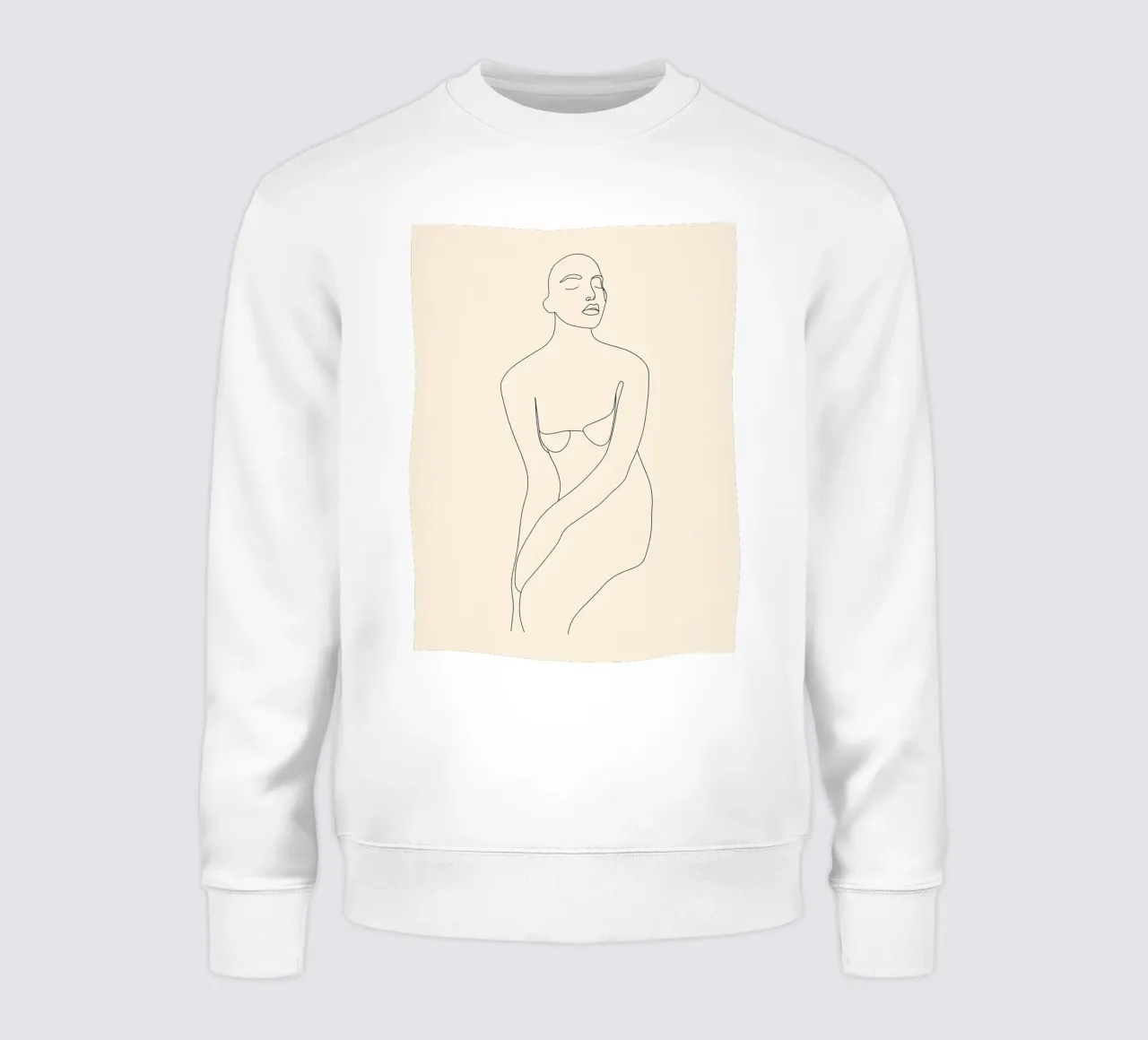 Donna Line Art minimalista felpa da Viv Line Art