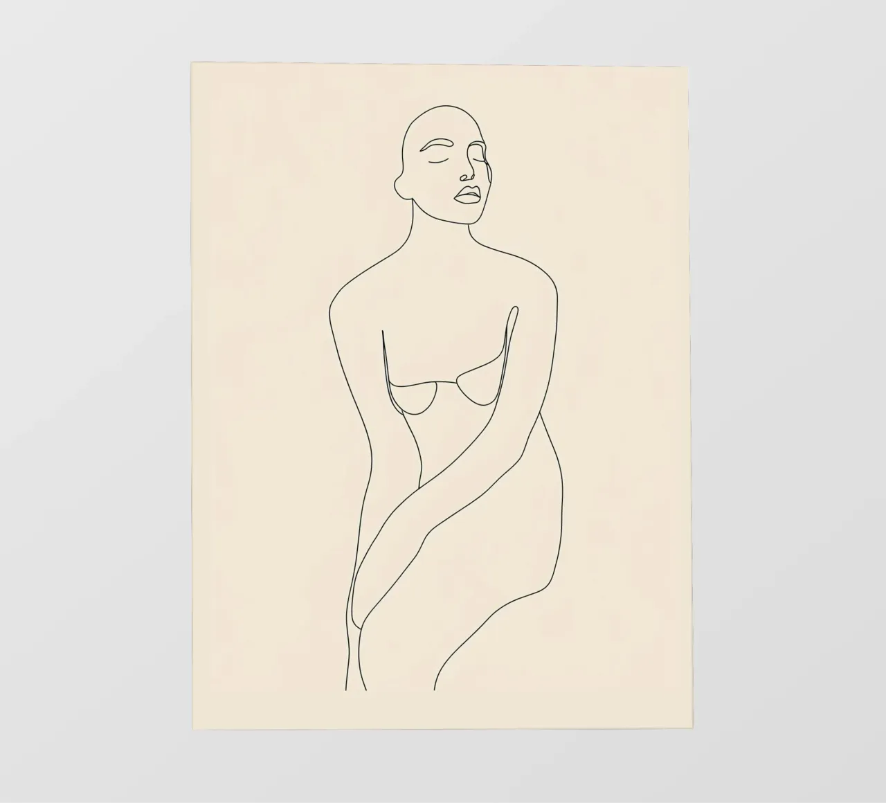 Woman Minimalist Line Art pvc cover by Viv Line Art