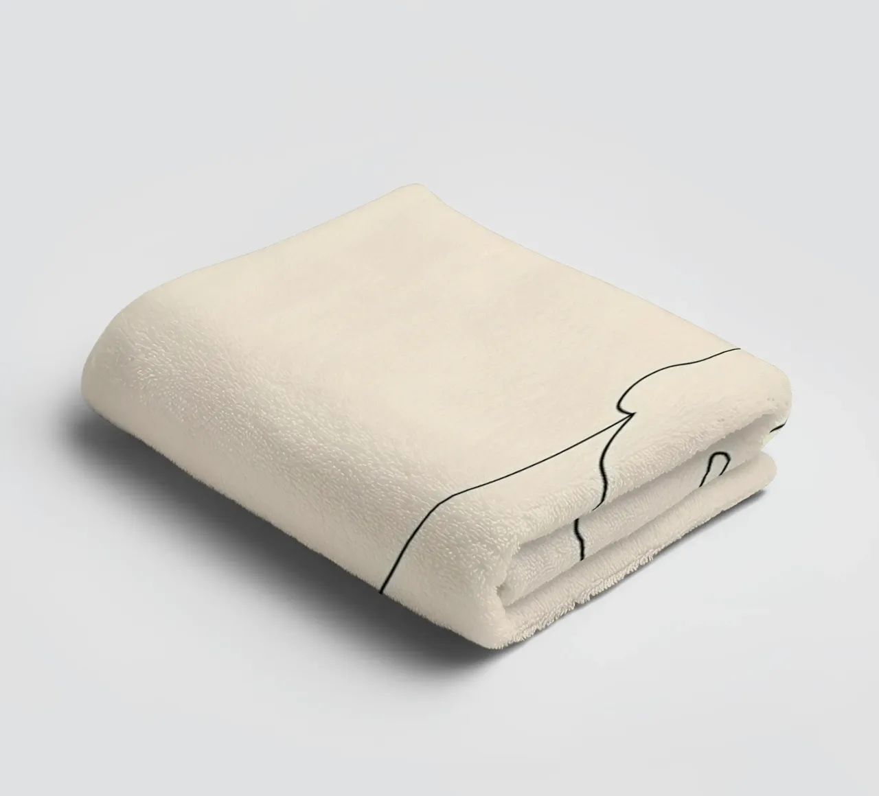Woman Minimalist Line Art towel by Viv Line Art