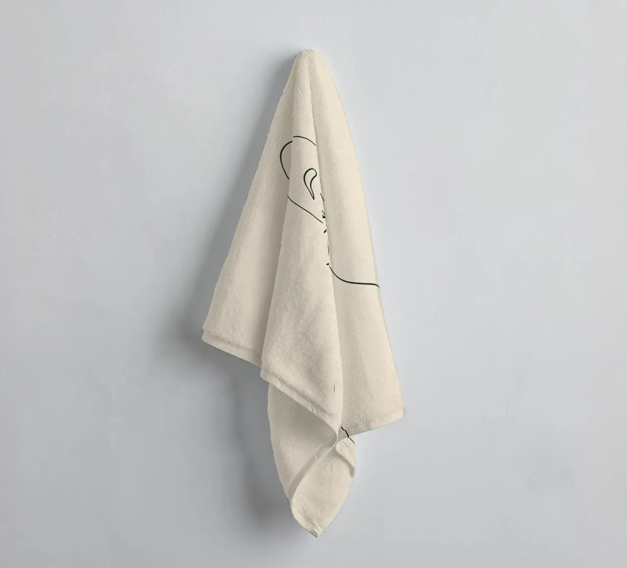 Woman Minimalist Line Art towel by Viv Line Art