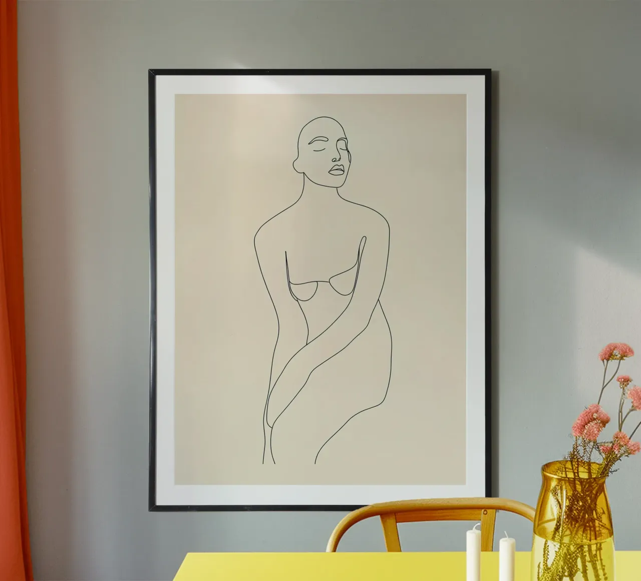 Woman Minimalist Line Art hahnemühle by Viv Line Art