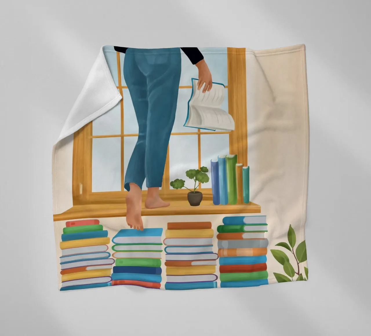 Books! Fleecedecke von Flow Line