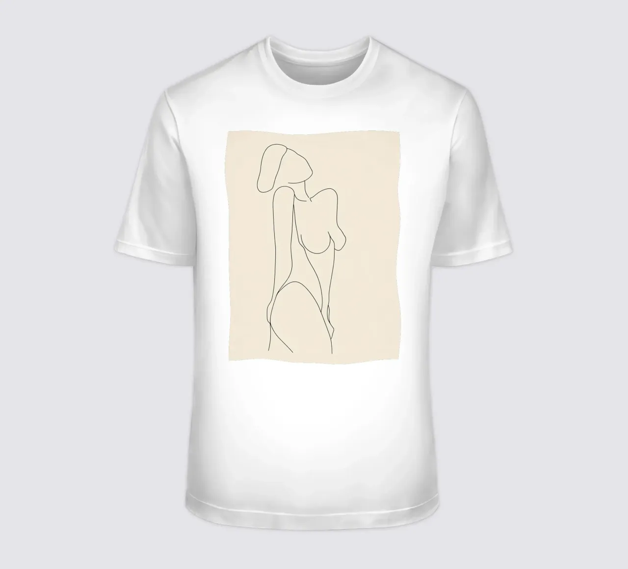 Woman Body Minimalist Line Art t-shirt by Viv Line Art