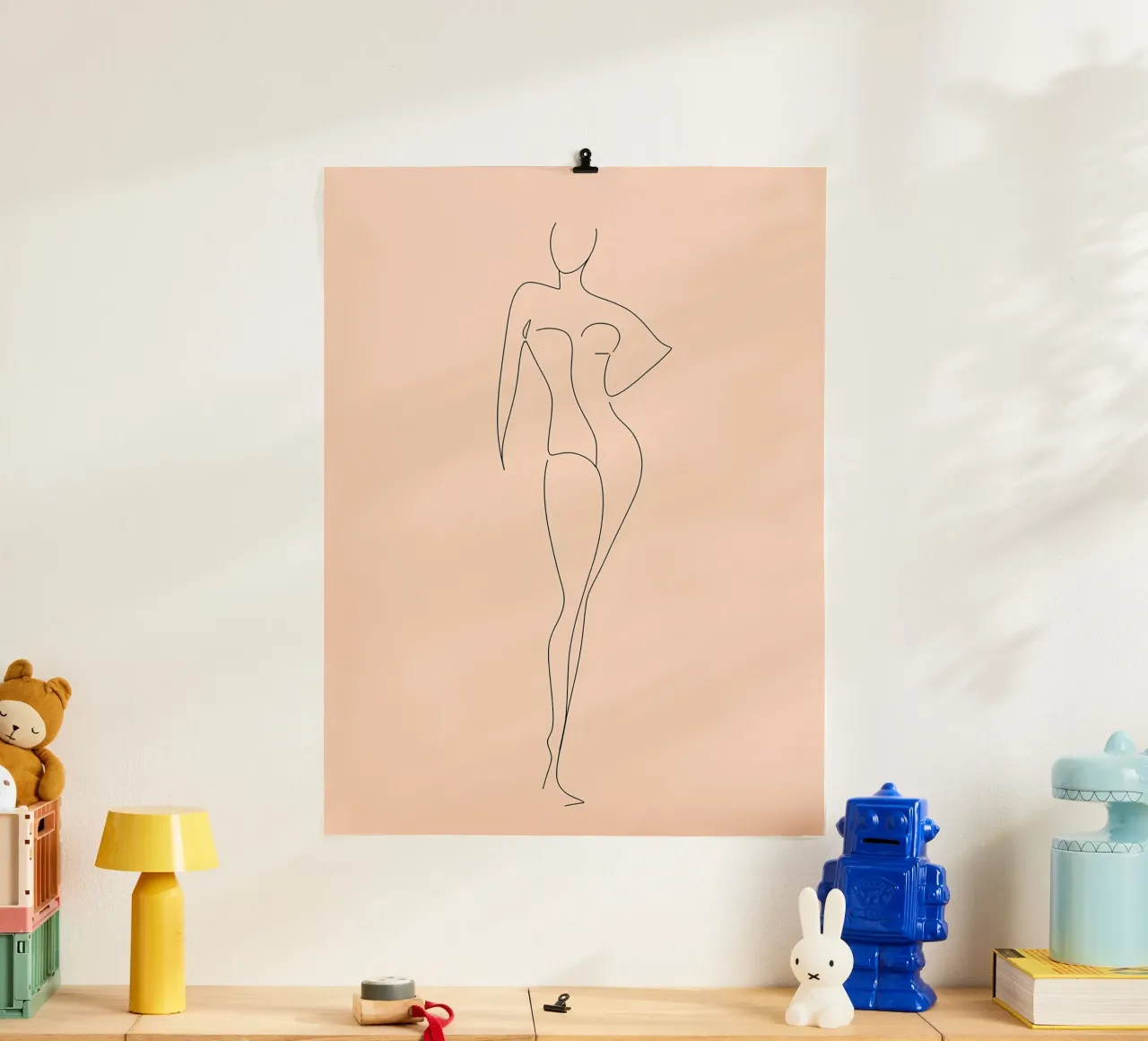 Cuerpo de mujer Minimalist Line Art poster de Viv Line Art