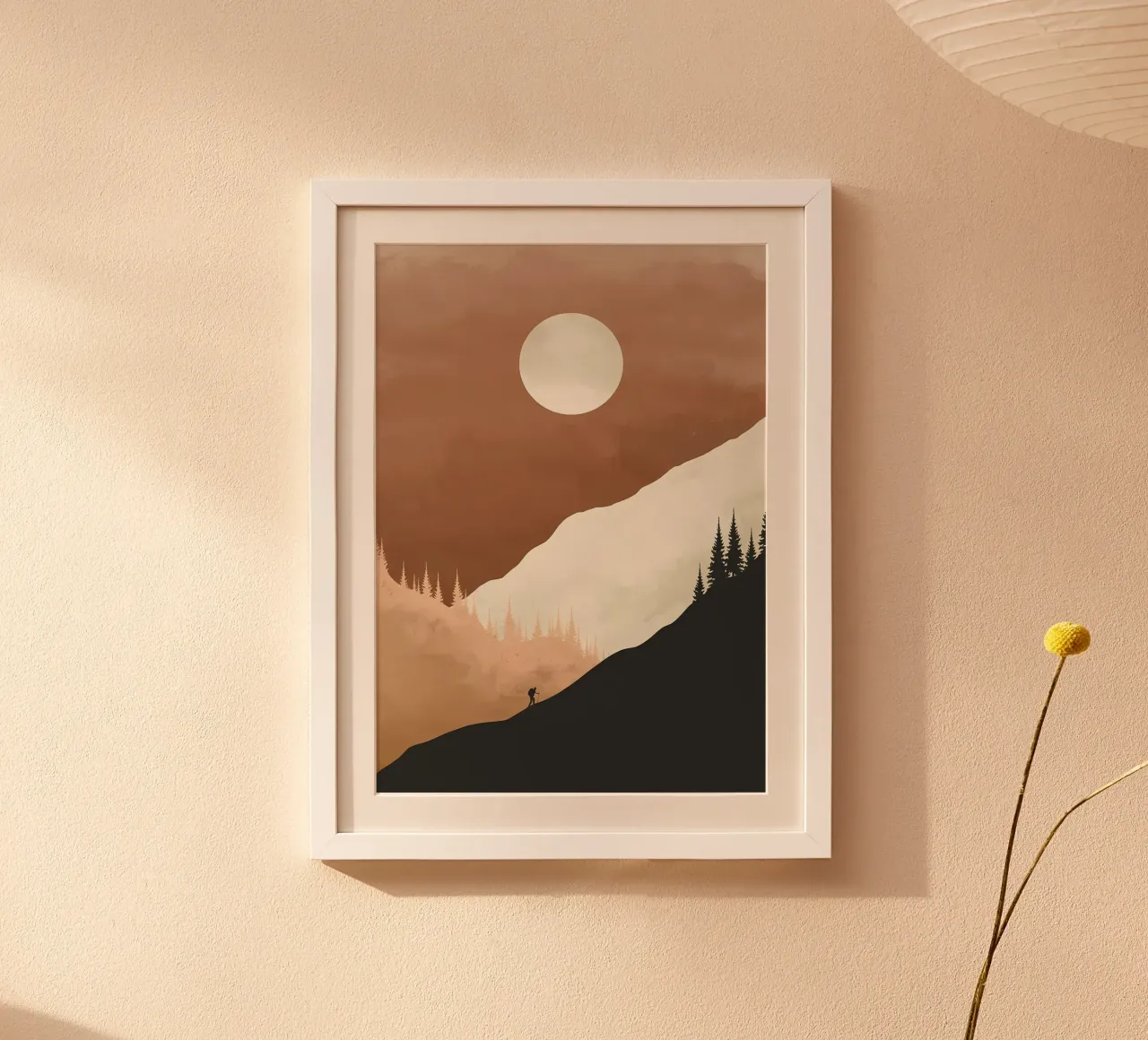 Vista invernale poster con telaio in plastica da Albert S Jacob