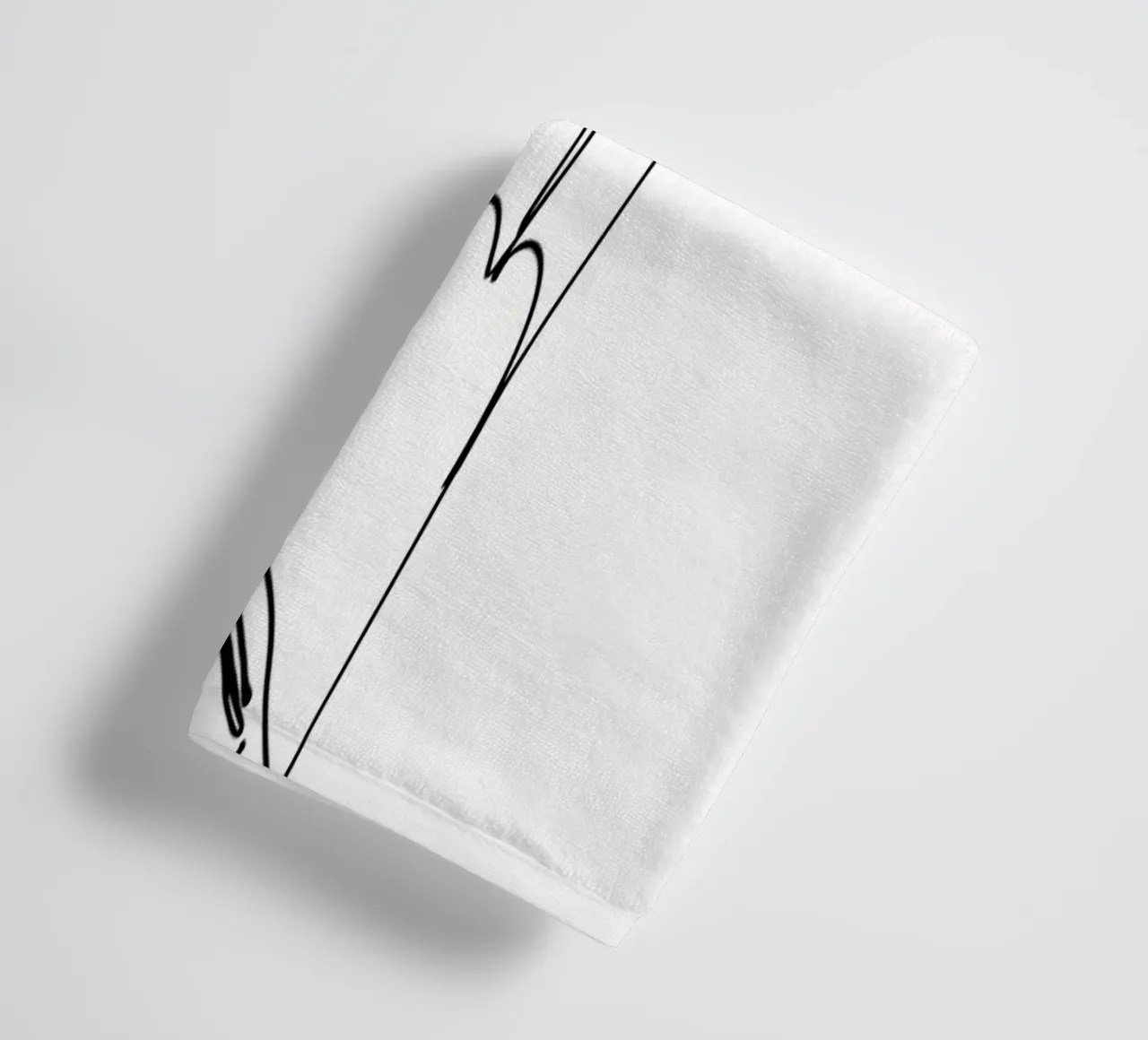 Eye In Hand 2 Minimalist Line Art towel by Viv Line Art