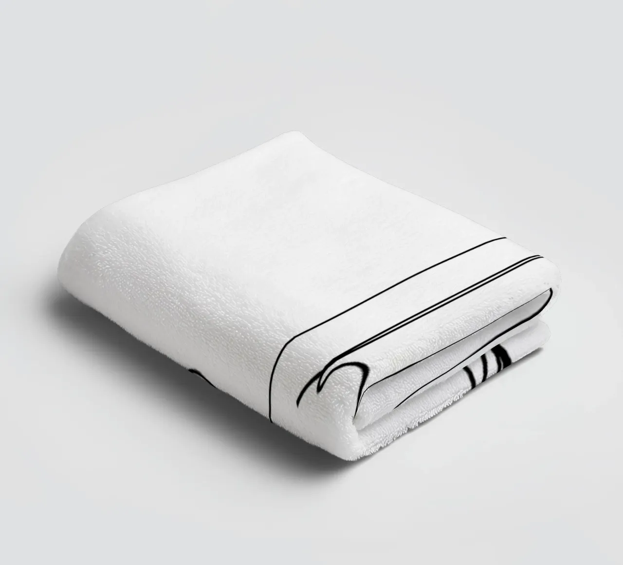 Eye In Hand 2 Minimalist Line Art towel by Viv Line Art
