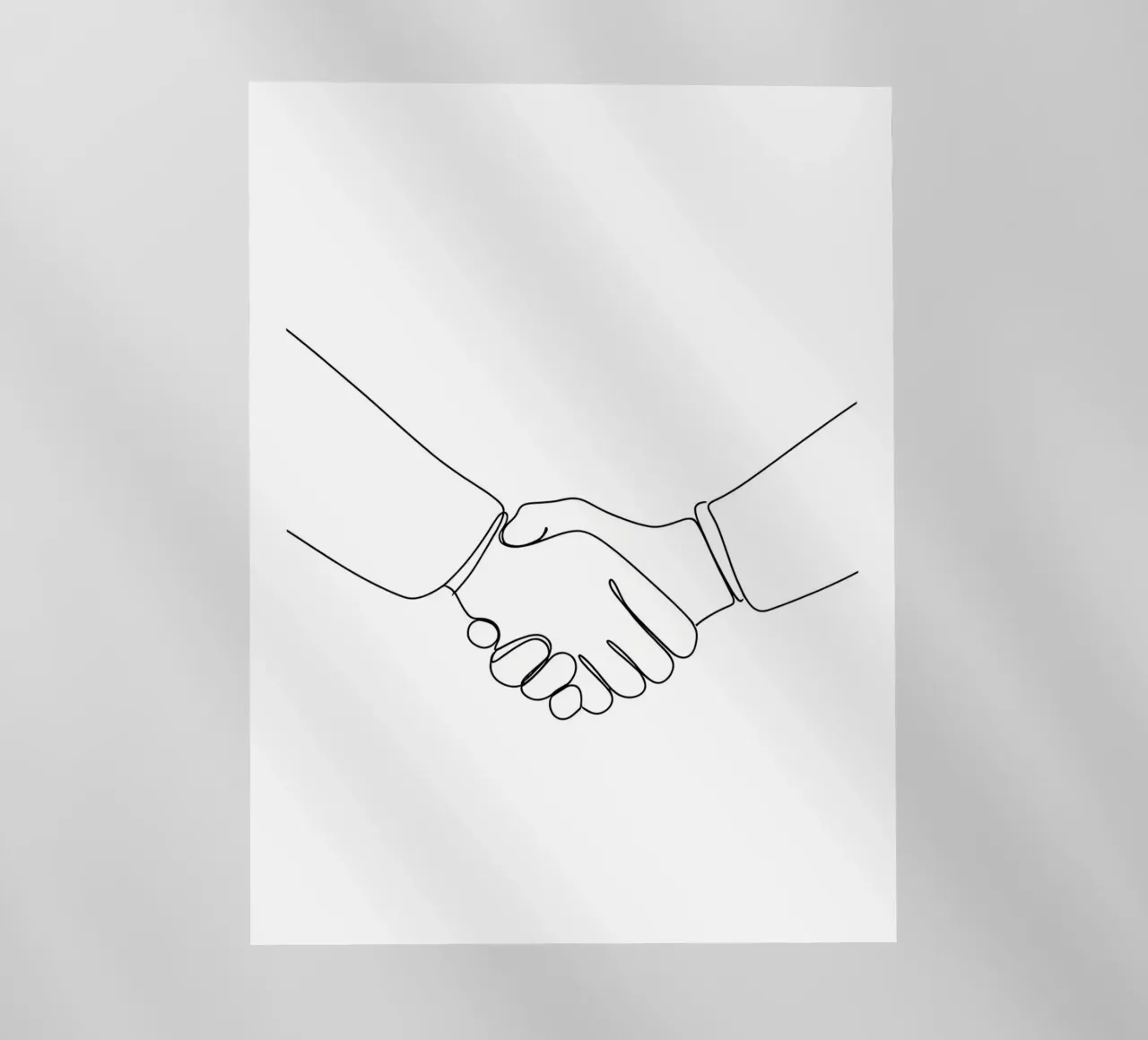 Line art minimalista dell'amicizia pellicola backlit da Viv Line Art