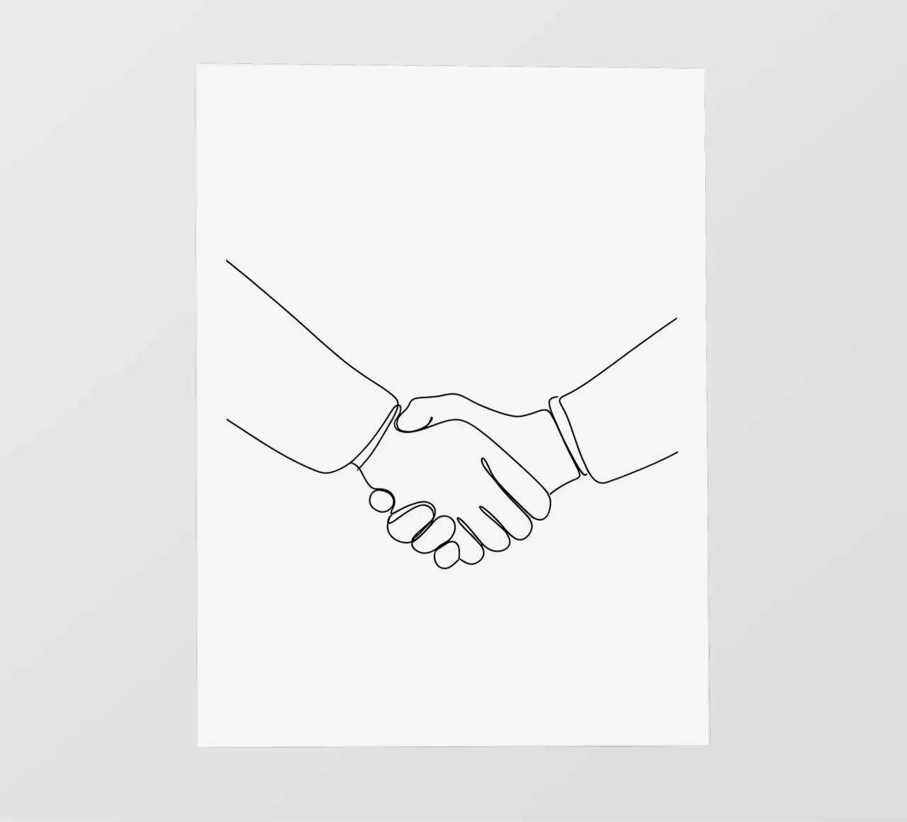 Line art minimalista dell'amicizia pellicola backlit da Viv Line Art