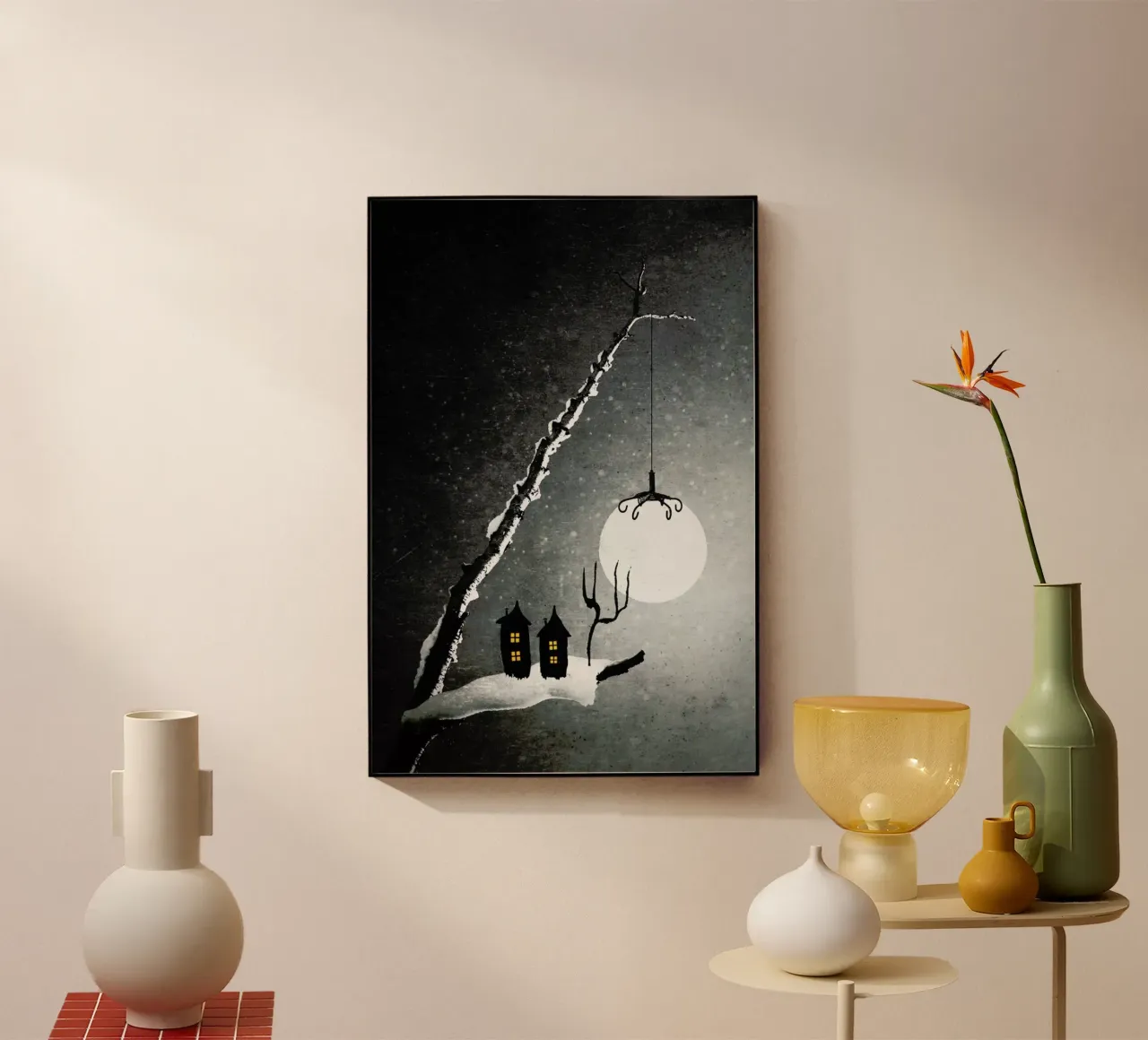 Winter Night acrylic glass by Elisabeth Fredriksson