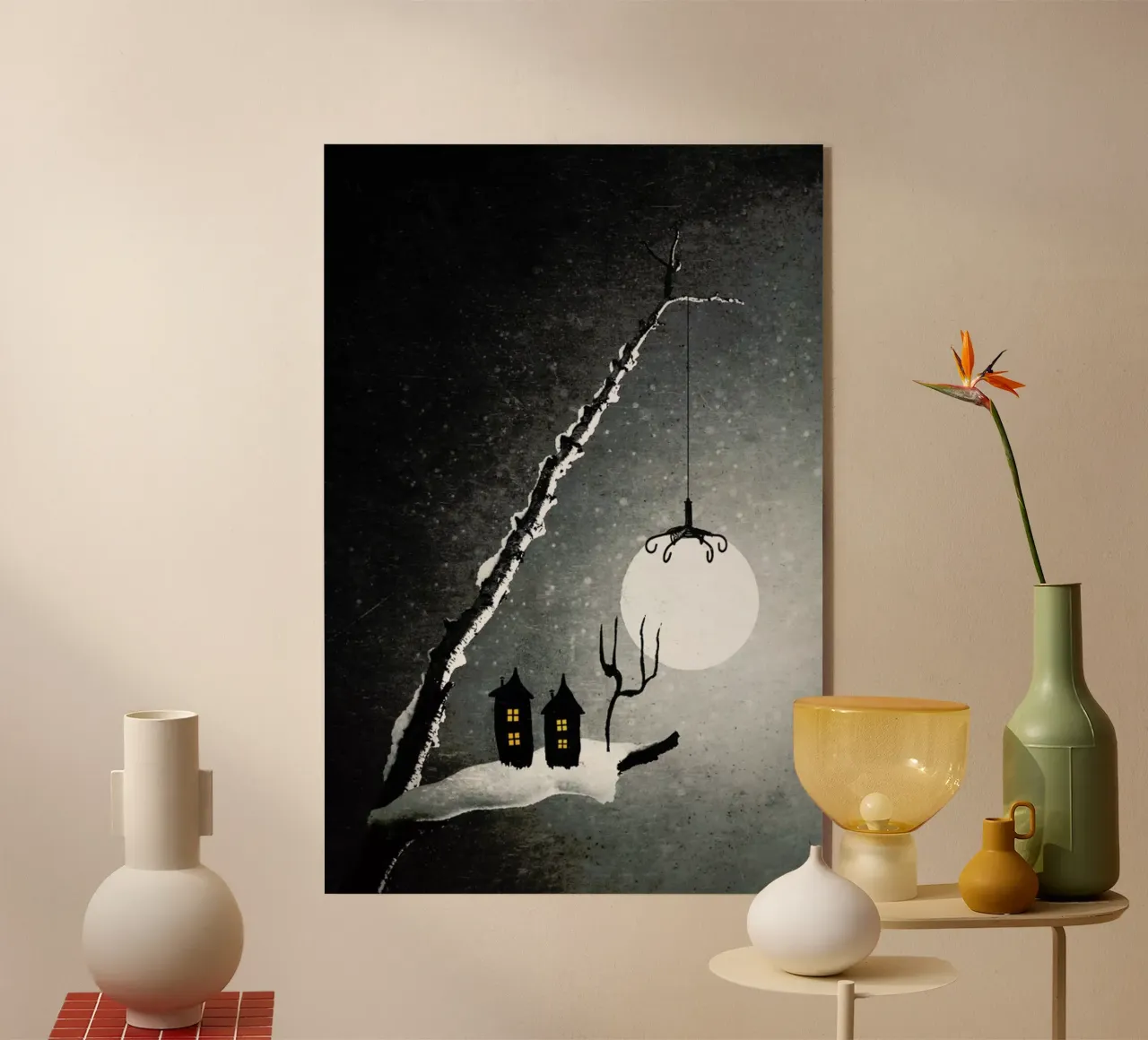 Winter Night acrylic glass by Elisabeth Fredriksson