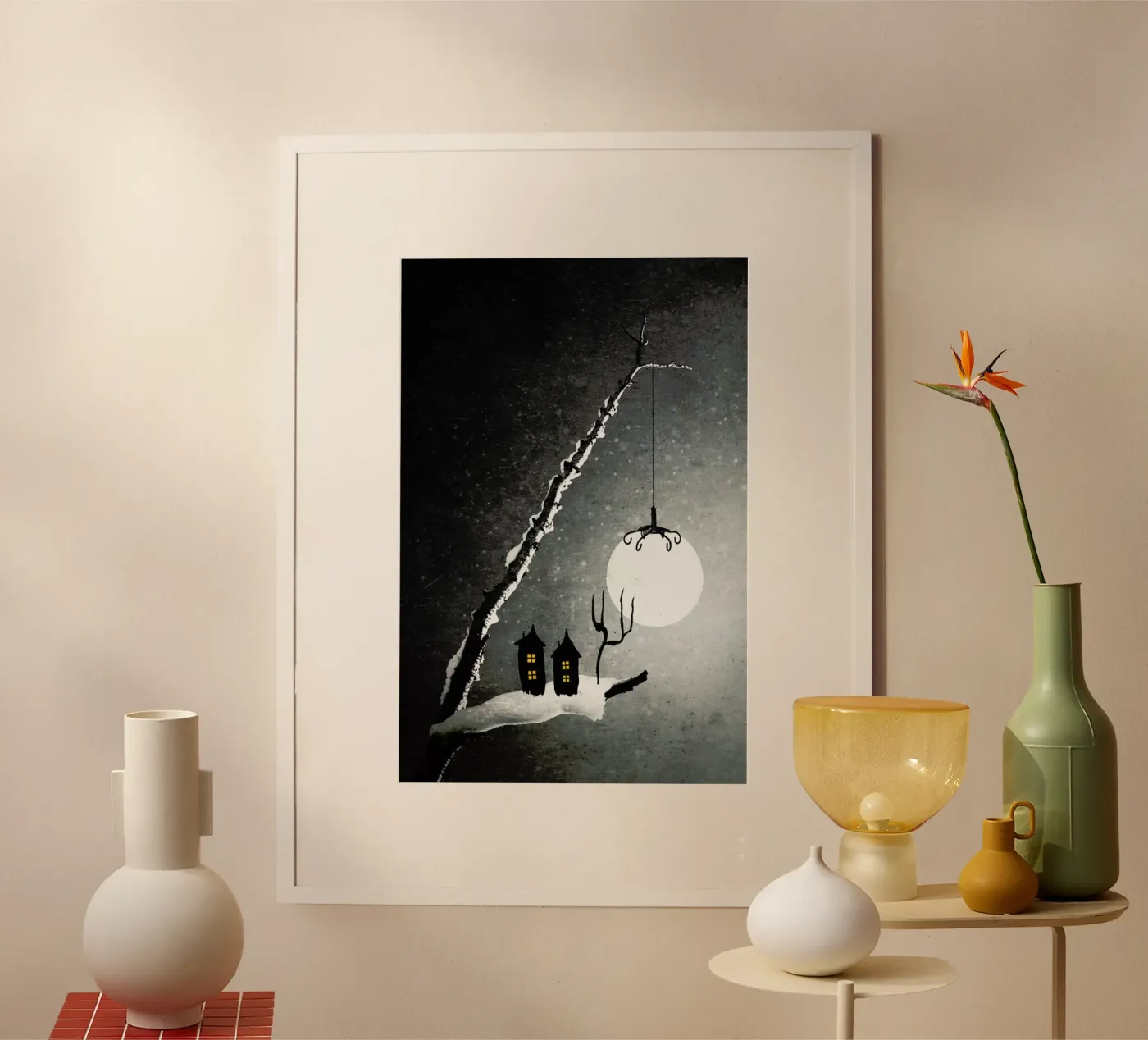 Winter Night Poster von Elisabeth Fredriksson
