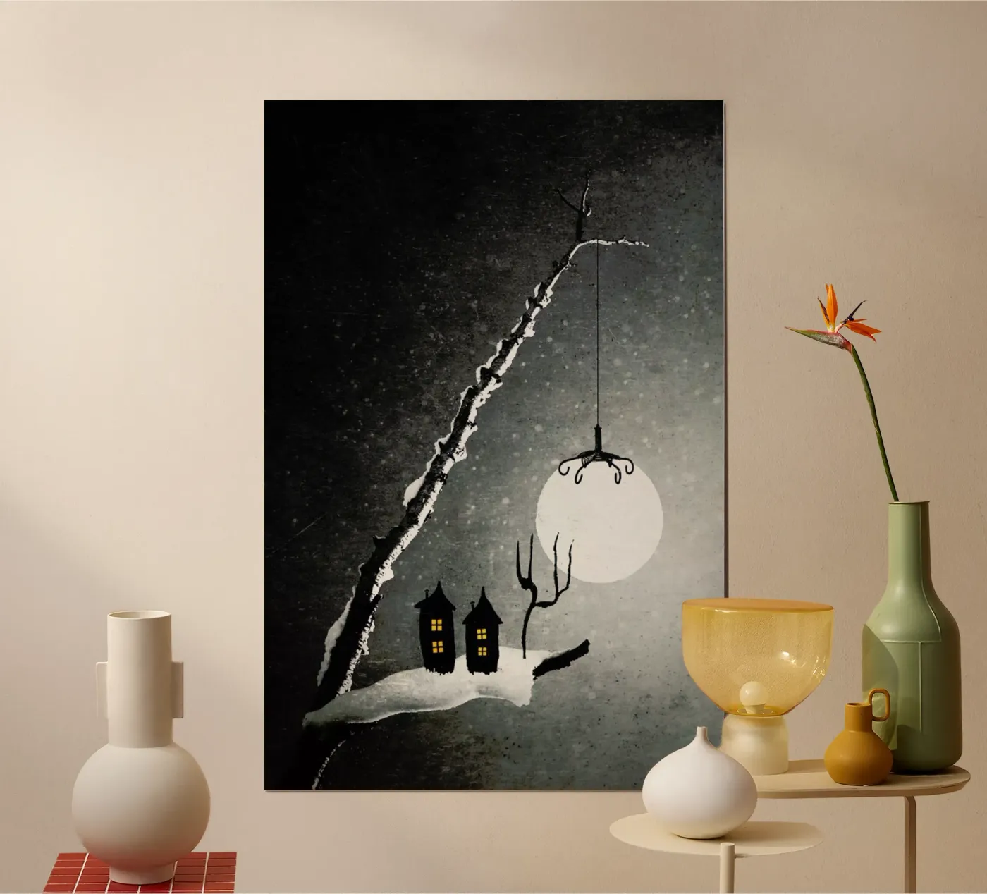 Winter Night Poster von Elisabeth Fredriksson