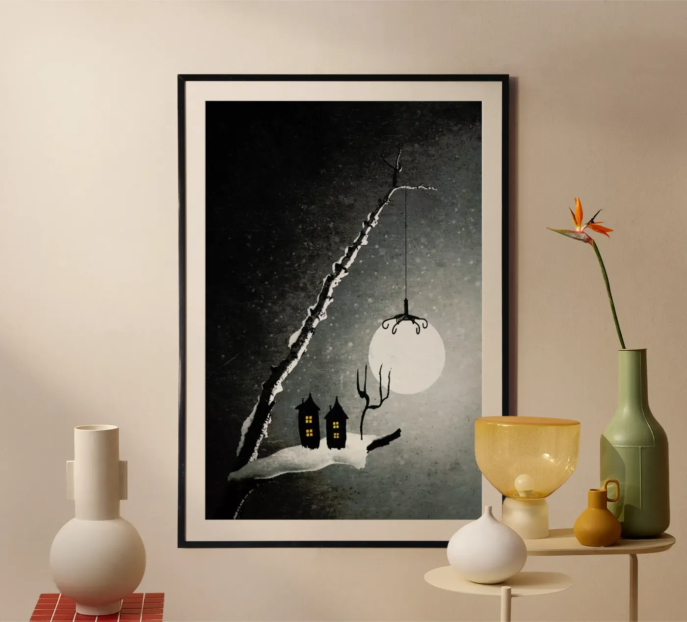 Winter Night Poster von Elisabeth Fredriksson