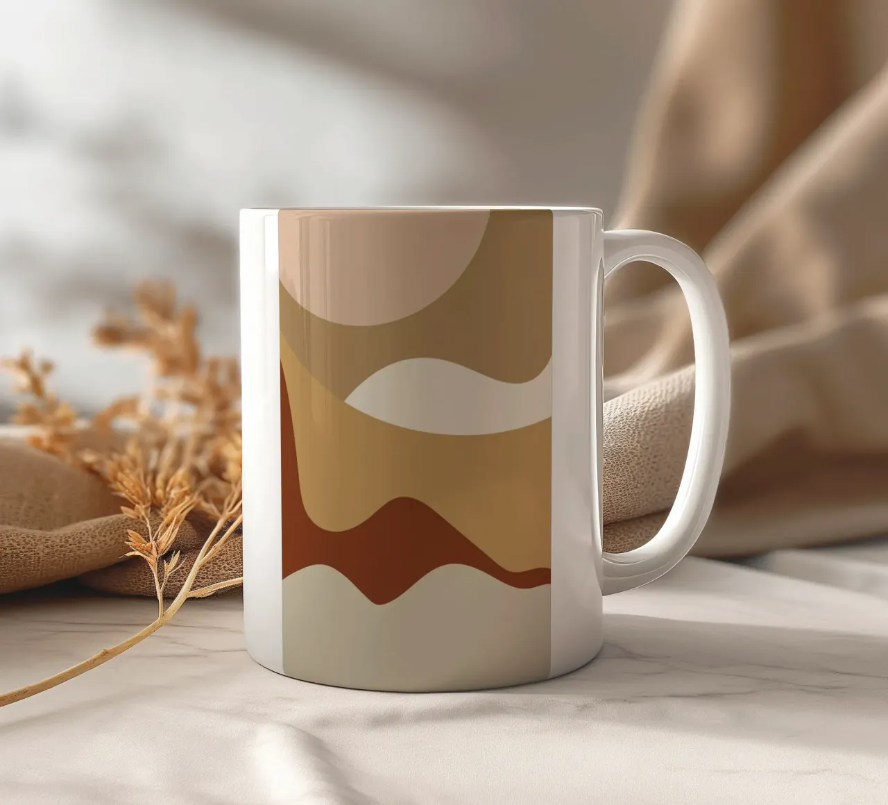 Golden Waves tazza in ceramica da Pure