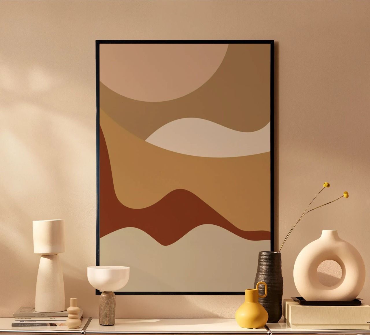 Golden Waves Poster von Pure