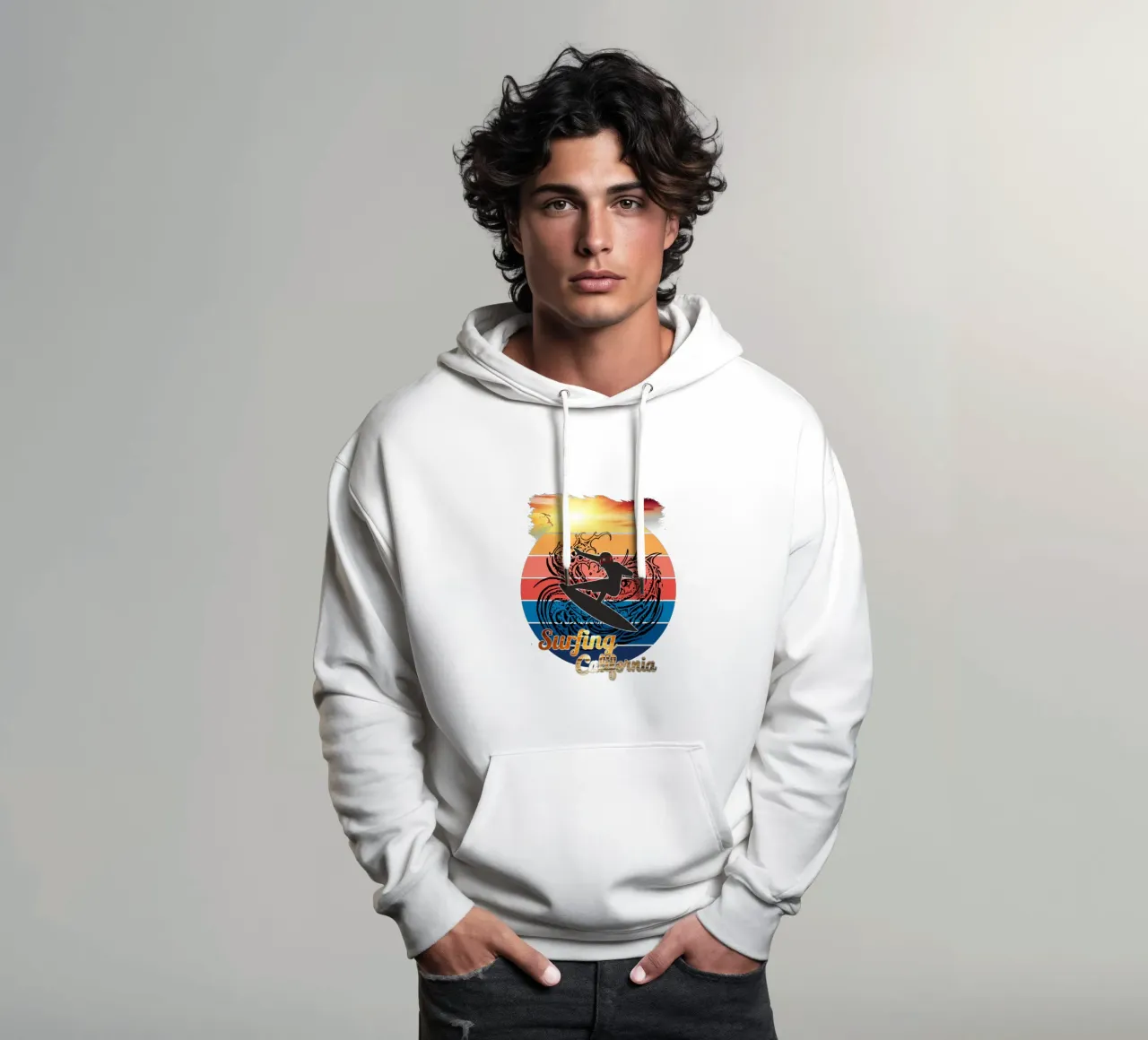 Surf Life Oval 2a - Summer Sun Vibes 5b felpa con cappuccio da surfer28