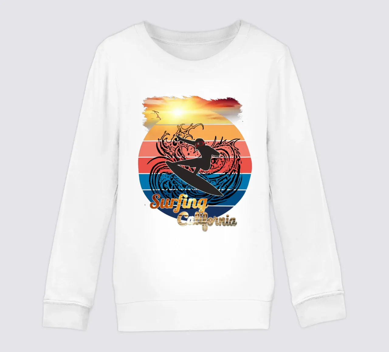 Surf Life Oval 2a - Sommer Sonne Vibes 5b Kinder Sweatshirt von surfer28