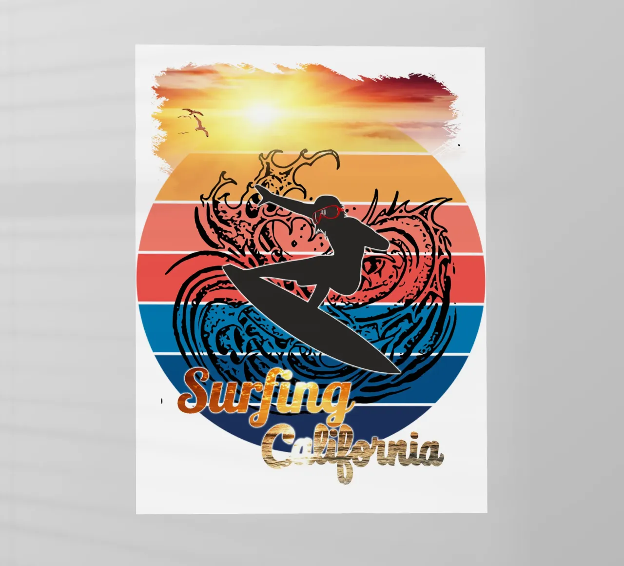 Surf Life Oval 2a - Sommer Sonne Vibes 5b Backlit Folie von surfer28