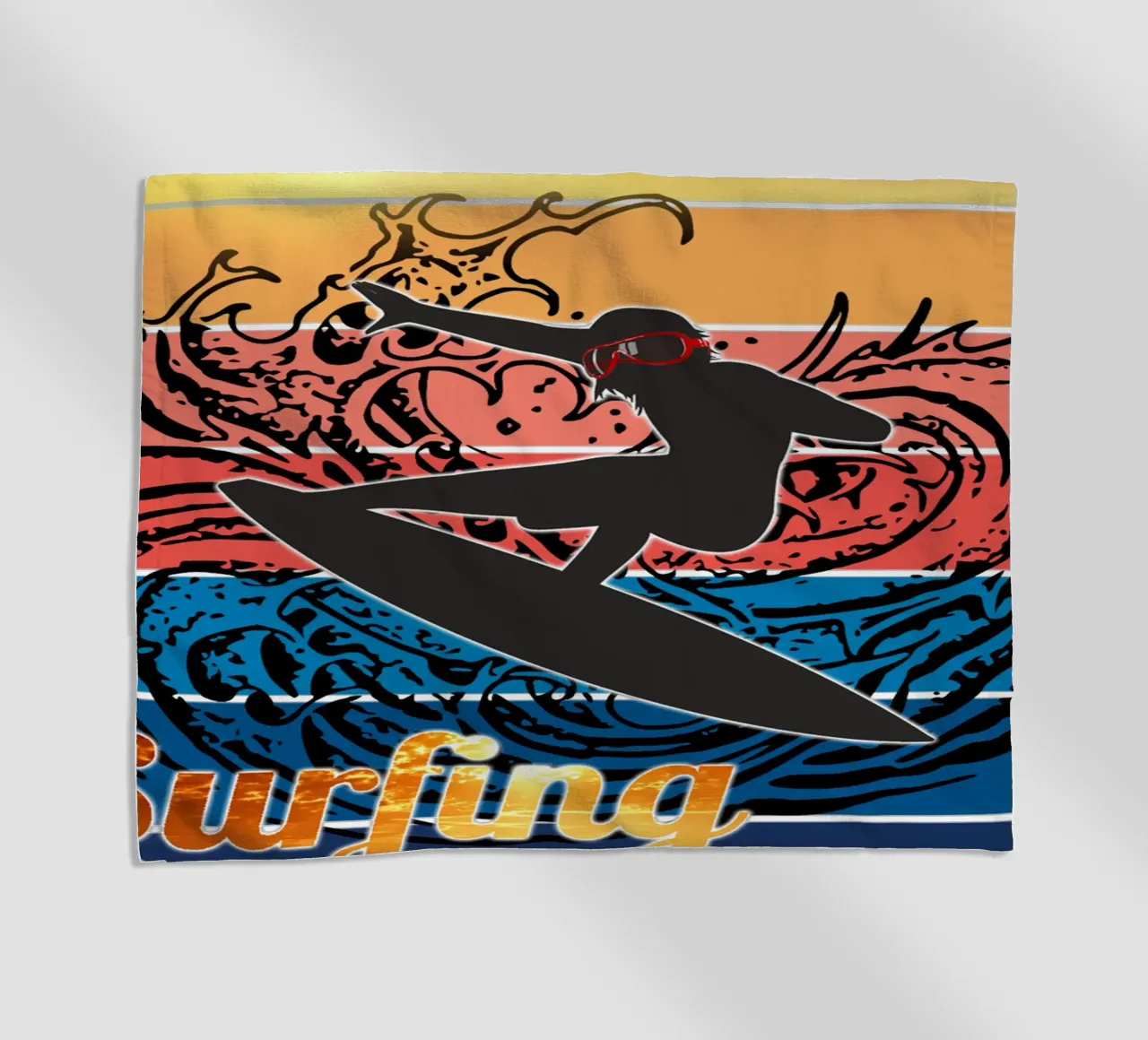 Surf Life Oval 2a - Sommer Sonne Vibes 5b Strandtuch von surfer28