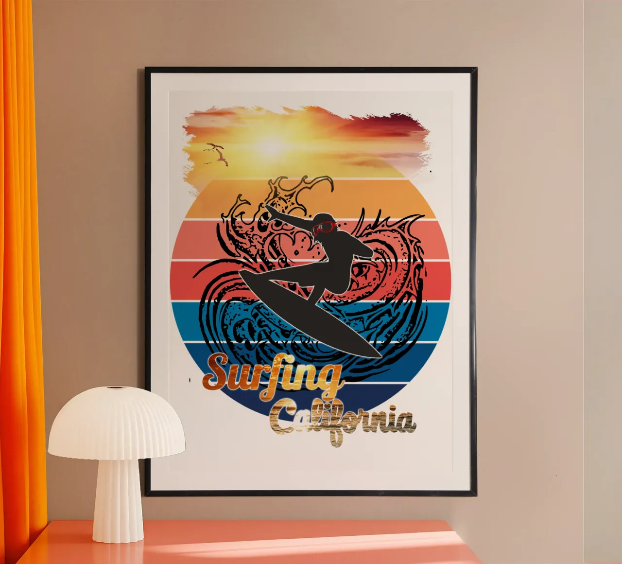 Surf Life Oval 2a - Sommer Sonne Vibes 5b Hahnemühle von surfer28
