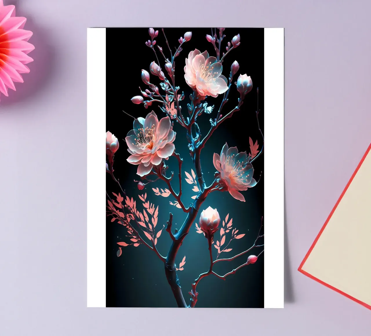 ciliegio in fiore in Giappone foglio adesivo da Rebecca Clark Wyrick