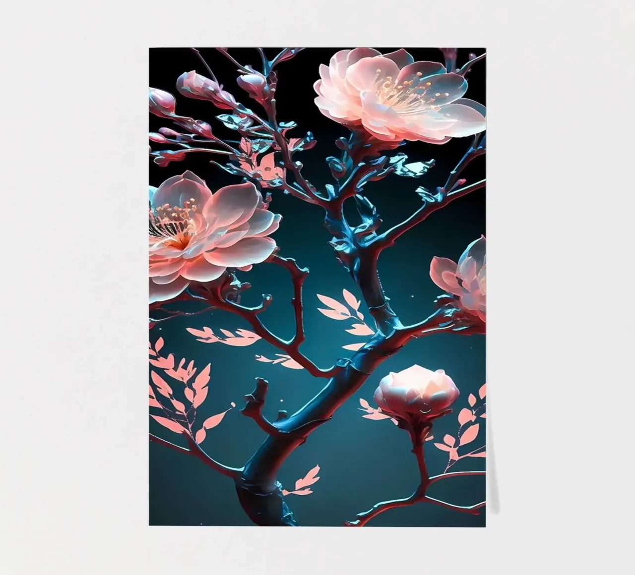 ciliegio in fiore in Giappone foglio adesivo da Rebecca Clark Wyrick