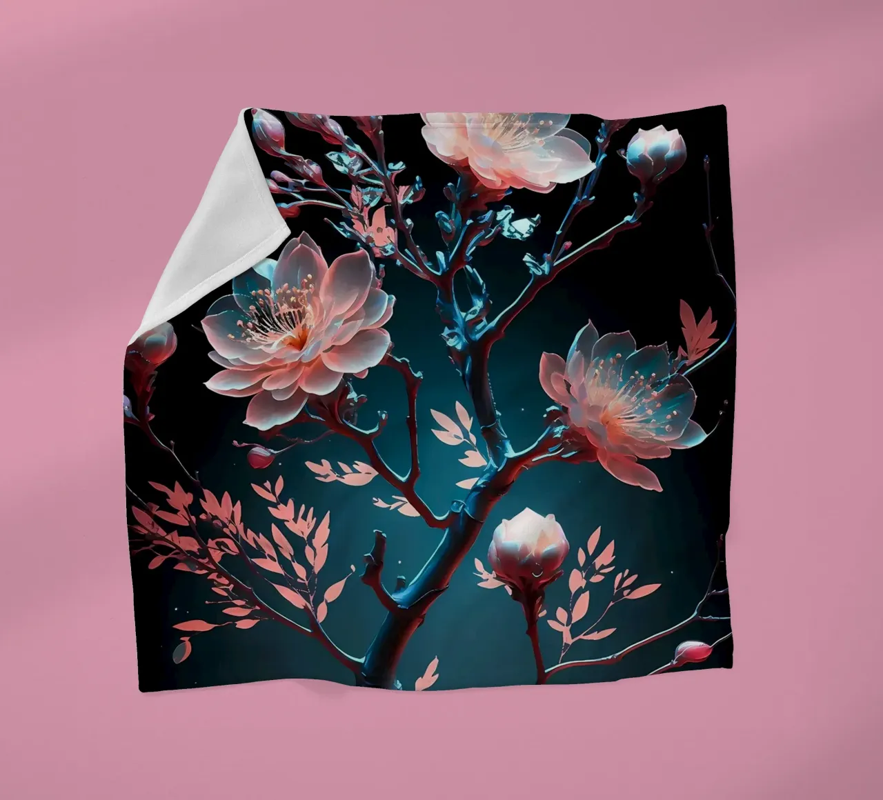 ciliegio in fiore in Giappone coperta in pile da Rebecca Clark Wyrick