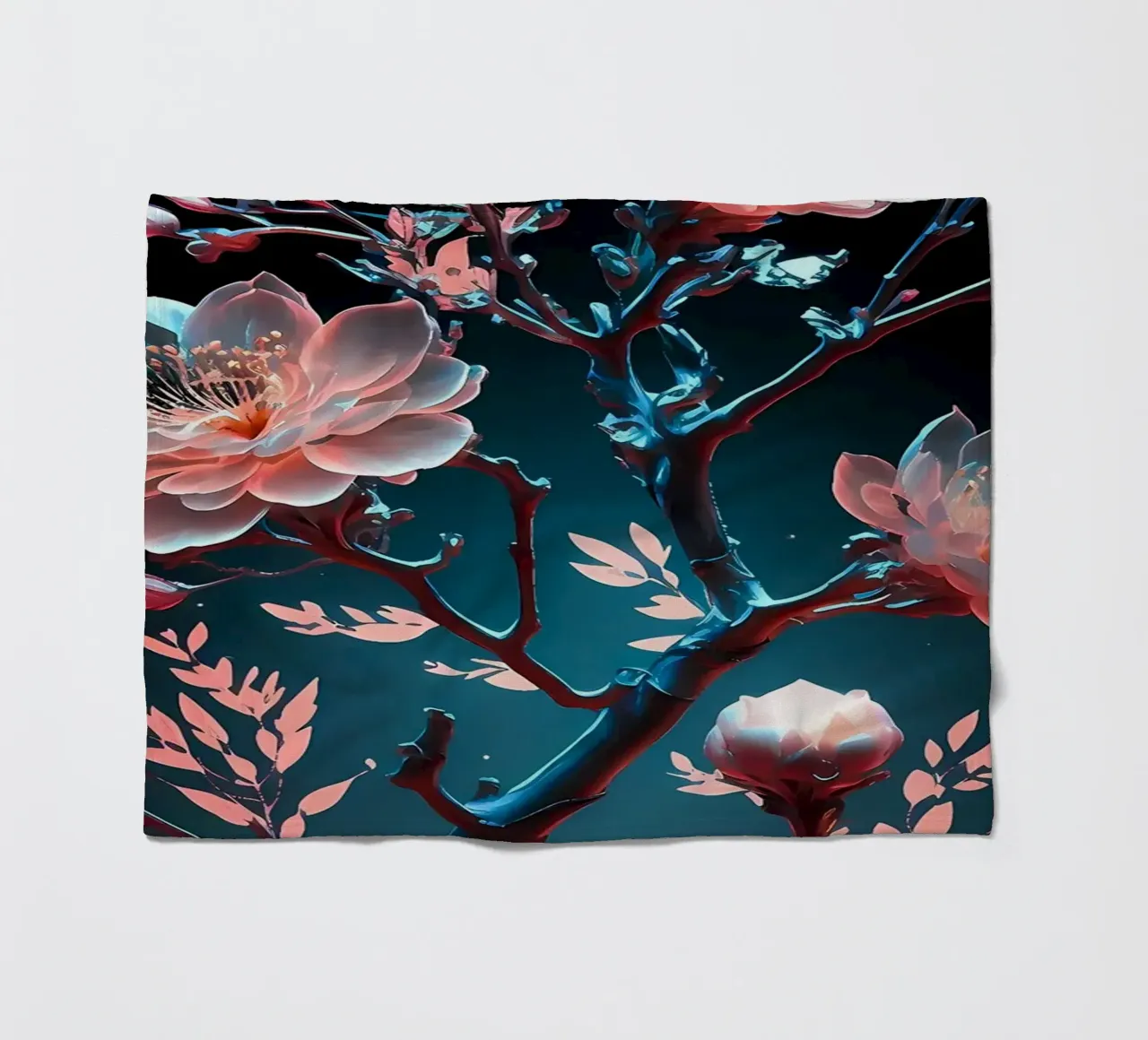 ciliegio in fiore in Giappone coperta in pile da Rebecca Clark Wyrick