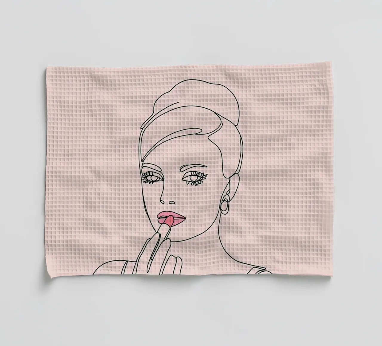Donna Line Art minimalista canovaccio da cucina da Viv Line Art