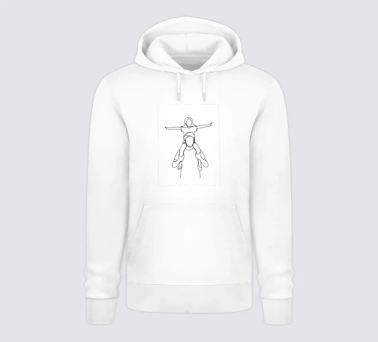 Dad and Daughter Minimalist Line Art hoodie by Viv Line Art