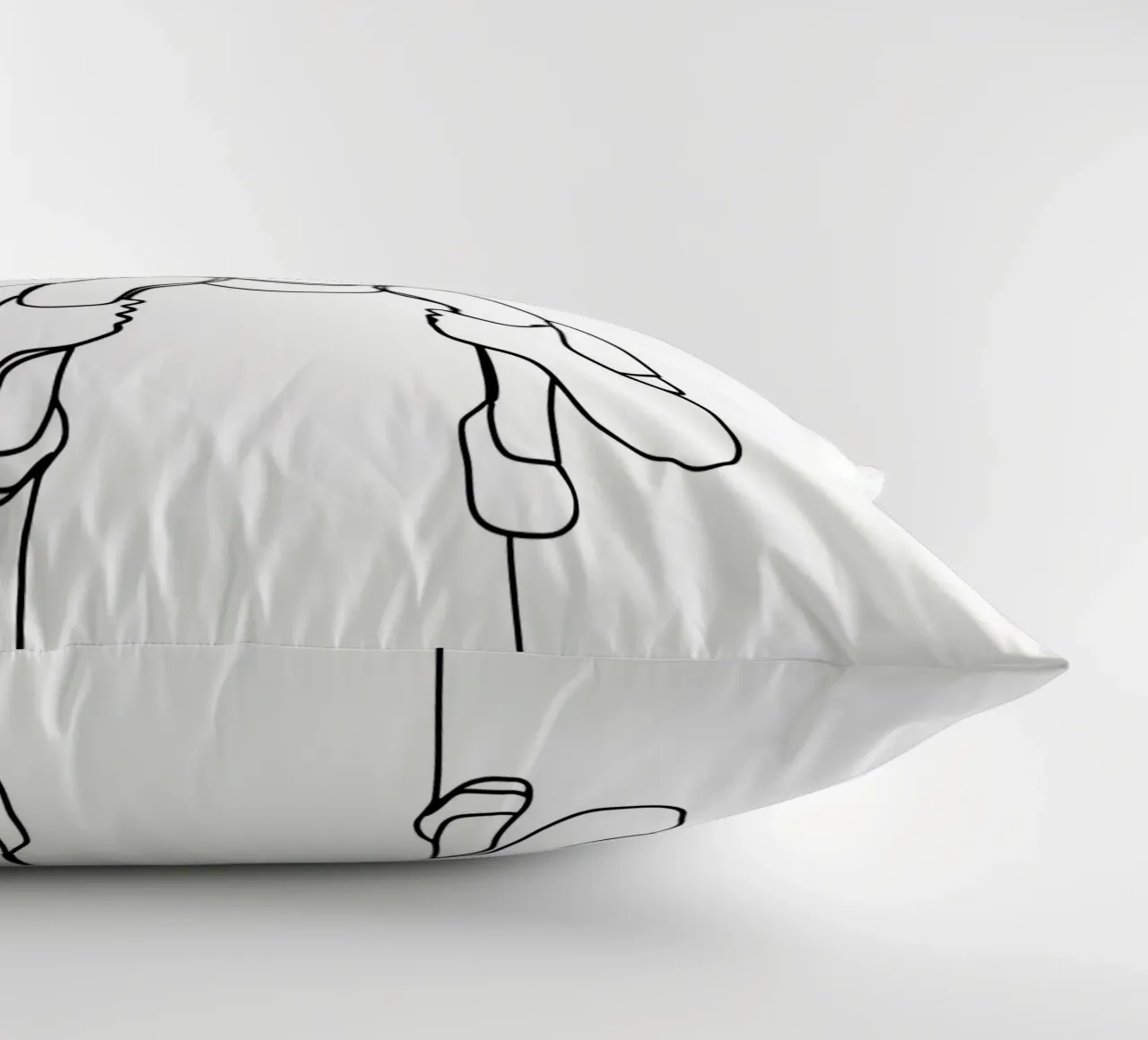 Dad and Daughter Minimalist Line Art decorative cushion by Viv Line Art