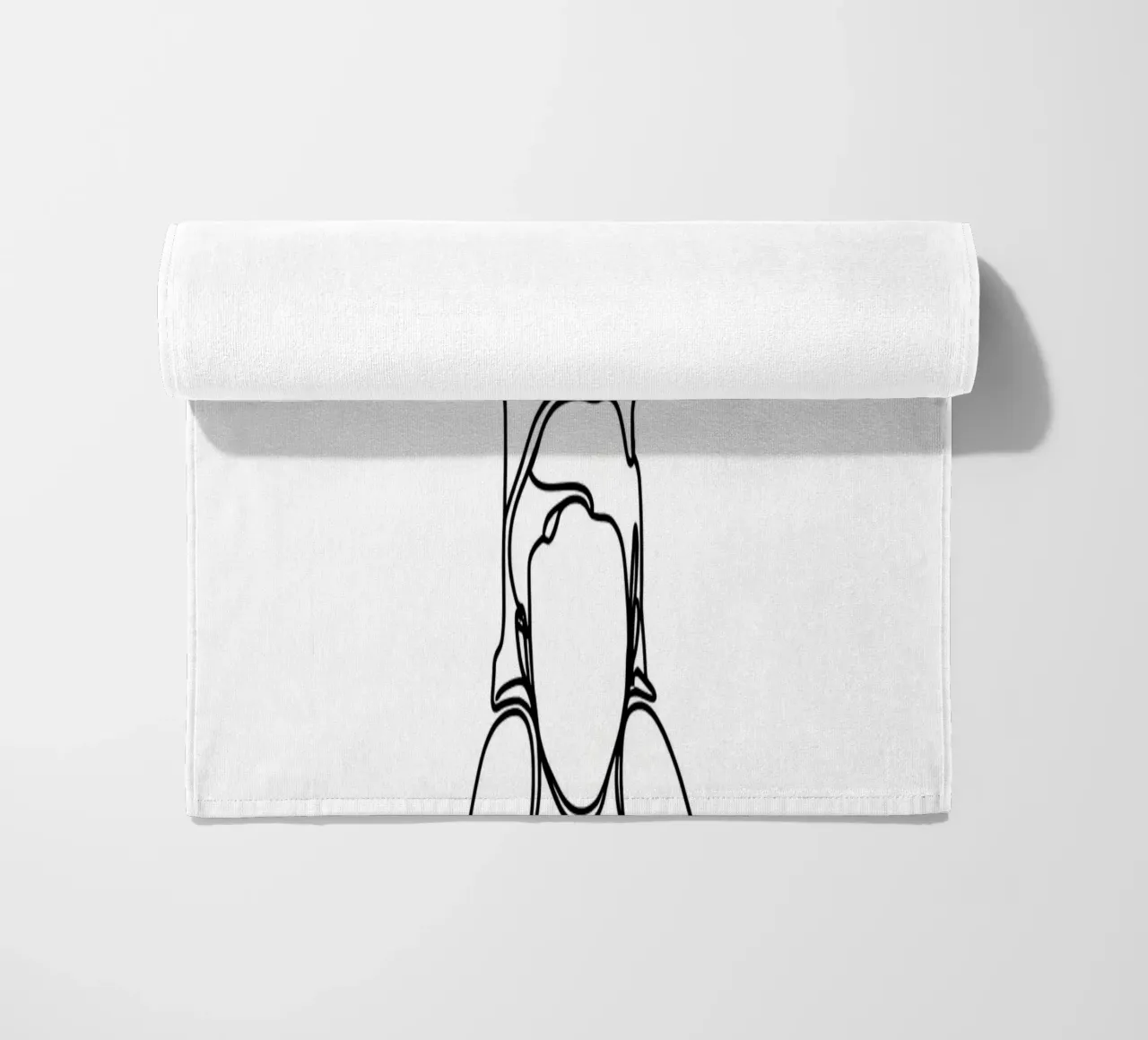 Dad and Daughter Minimalist Line Art beach towel by Viv Line Art