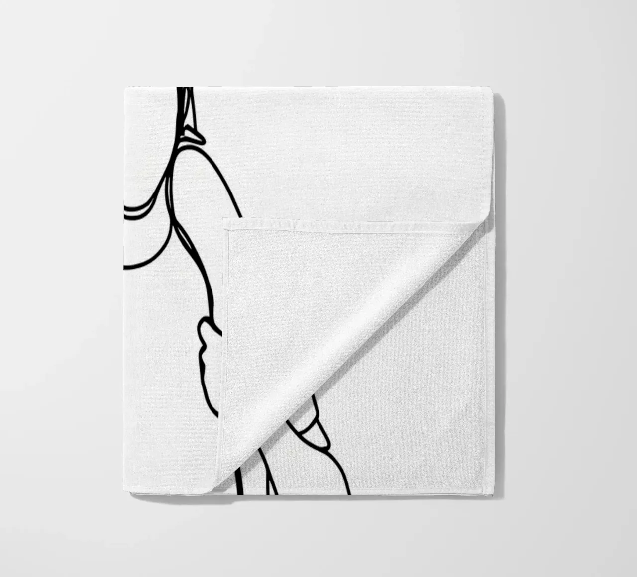 Dad and Daughter Minimalist Line Art beach towel by Viv Line Art