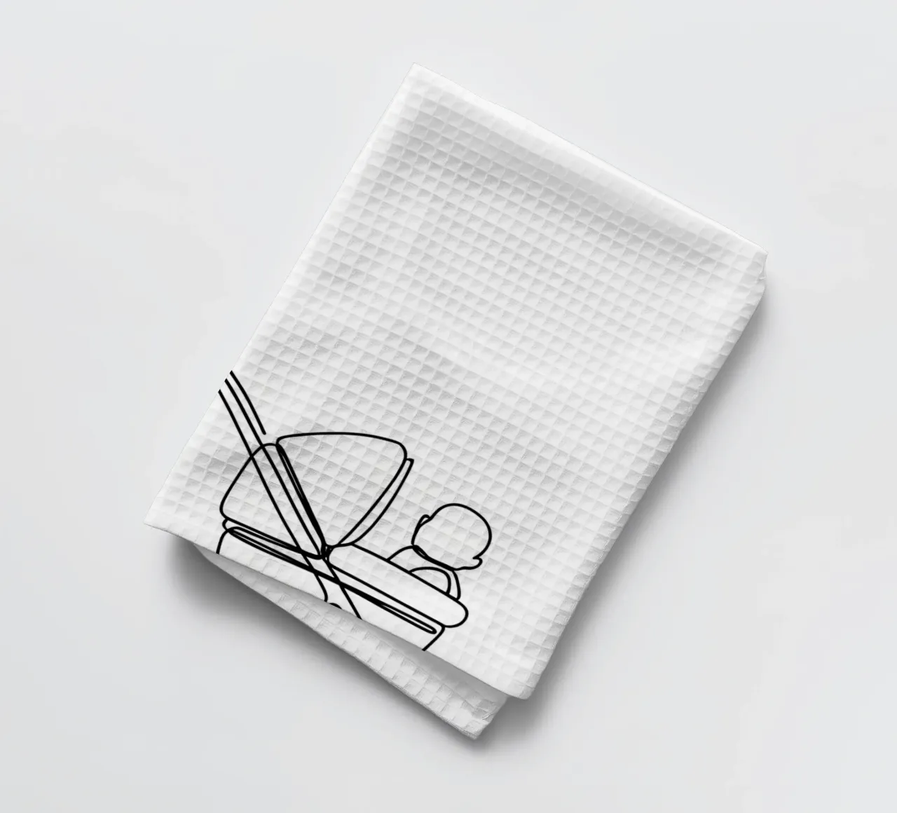 Madre con bambino Line Art minimalista canovaccio da cucina da Viv Line Art
