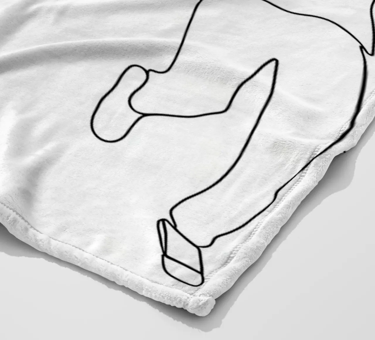Parents Playing With Child Minimalist Line Art fleece blanket by Viv Line Art