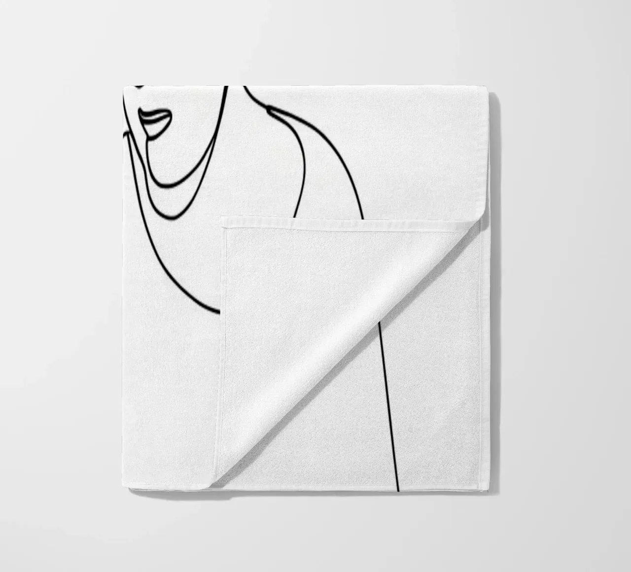 Nonna con bambino Line Art minimalista telo mare da Viv Line Art