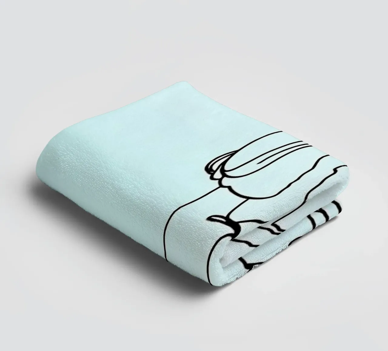 Dancing Couple Minimalist Line Art towel by Viv Line Art