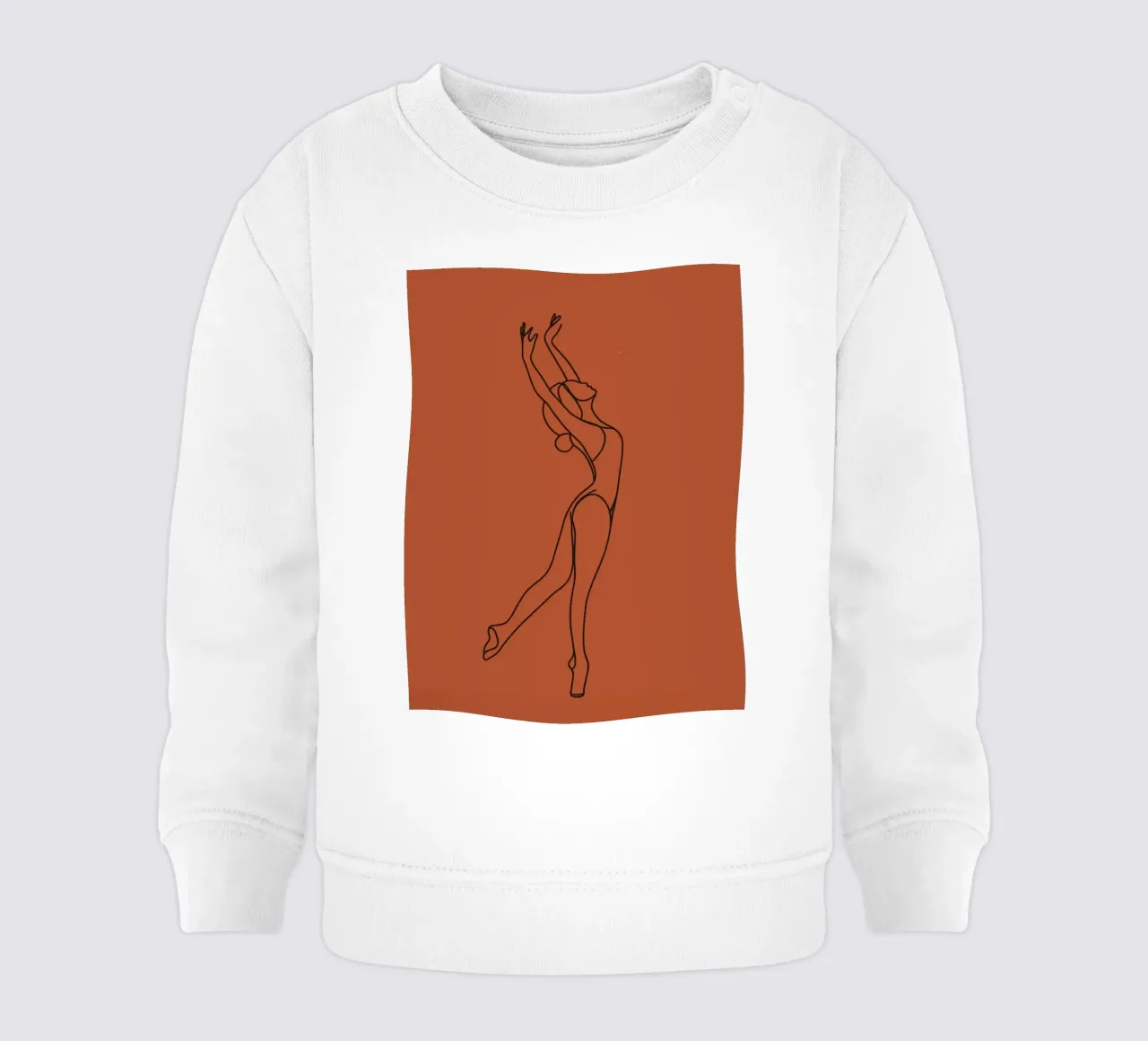 Donna danzante Line Art minimalista felpa neonato da Viv Line Art