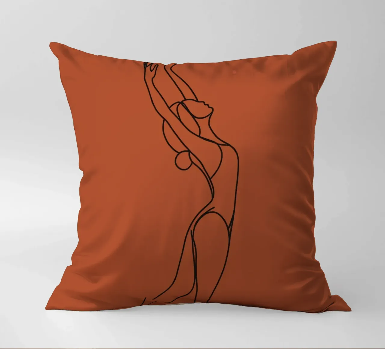 Donna danzante Line Art minimalista cuscino da Viv Line Art