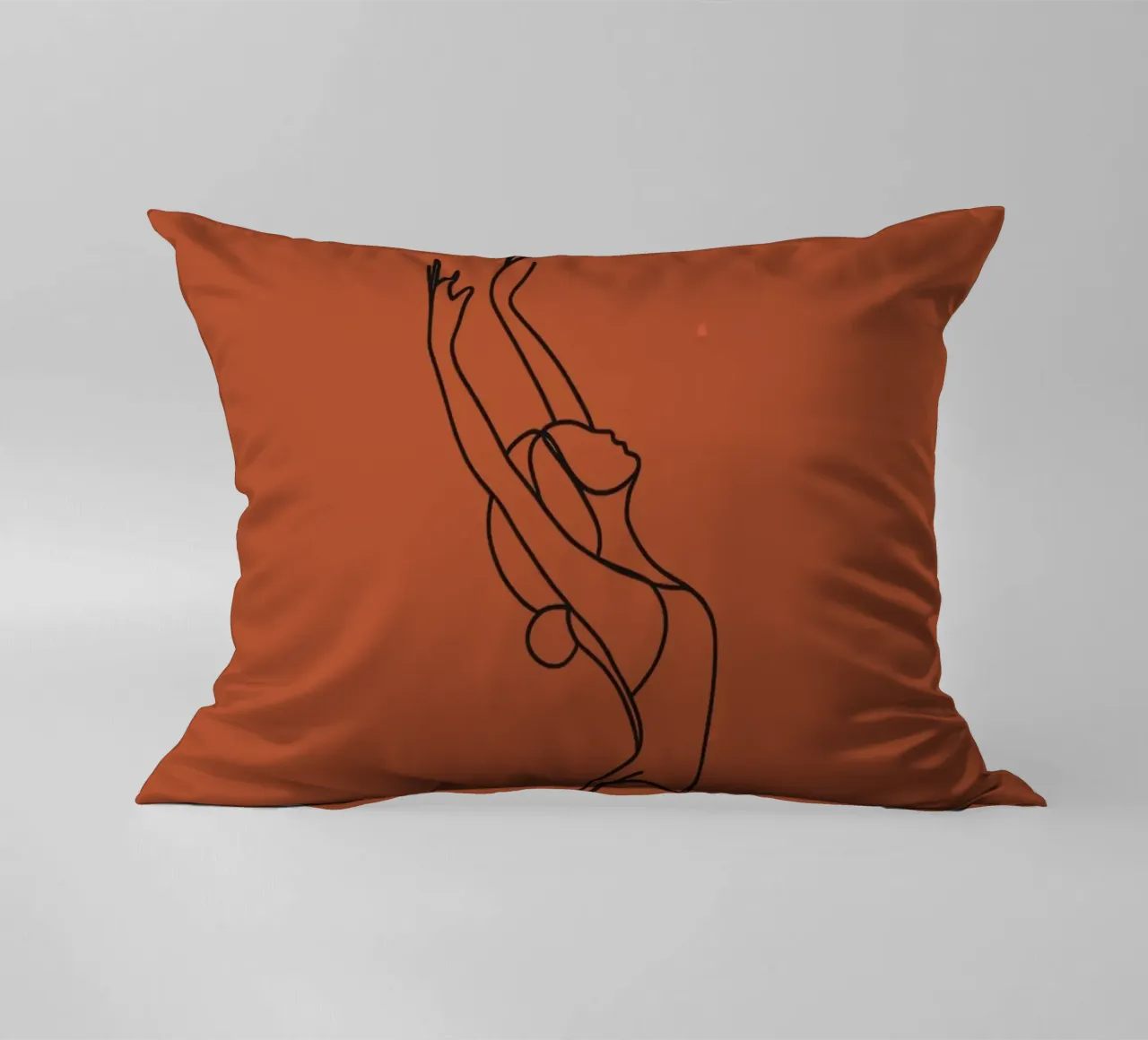 Donna danzante Line Art minimalista cuscino da Viv Line Art