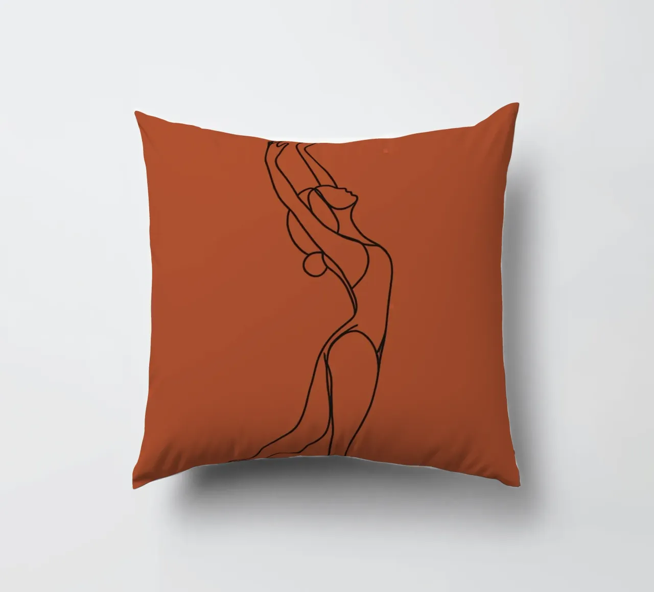 Donna danzante Line Art minimalista cuscino da Viv Line Art