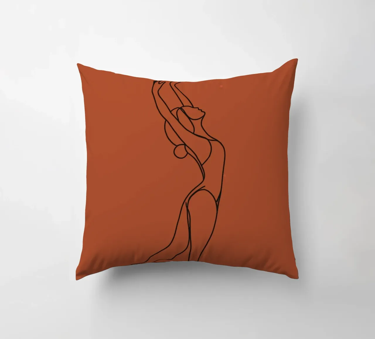 Donna danzante Line Art minimalista cuscino da Viv Line Art