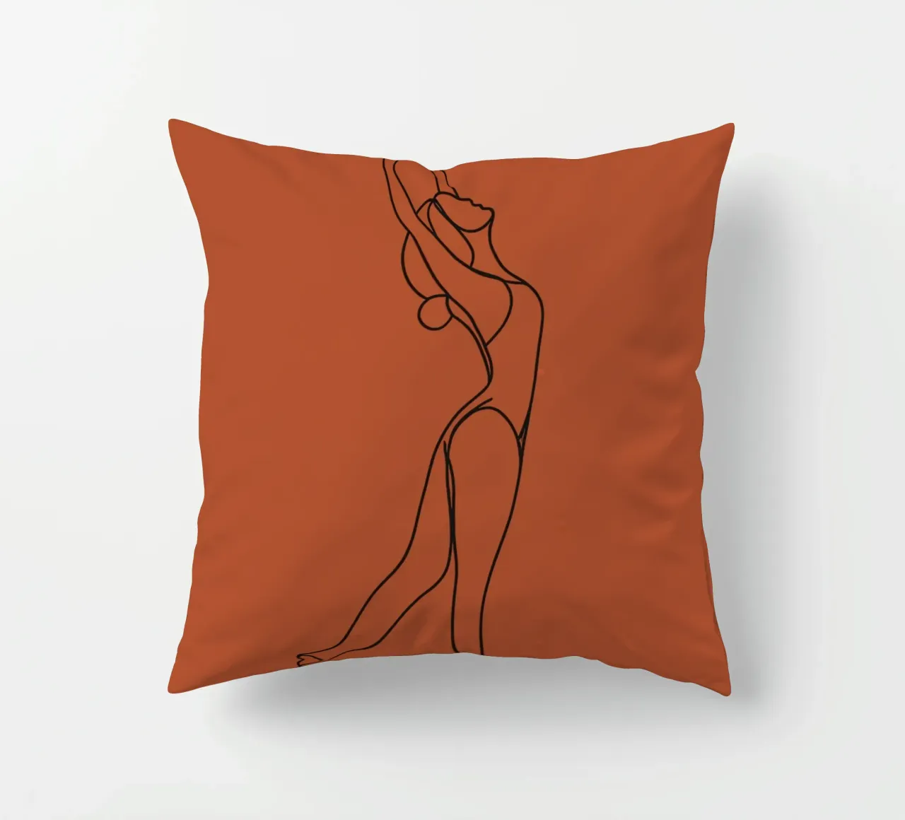 Donna danzante Line Art minimalista cuscino da Viv Line Art