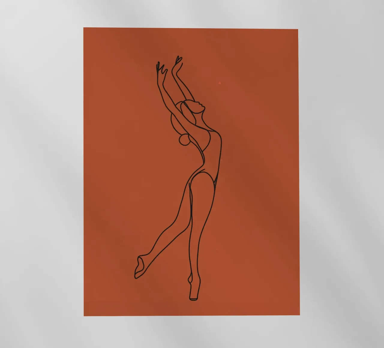 Donna danzante Line Art minimalista pellicola backlit da Viv Line Art