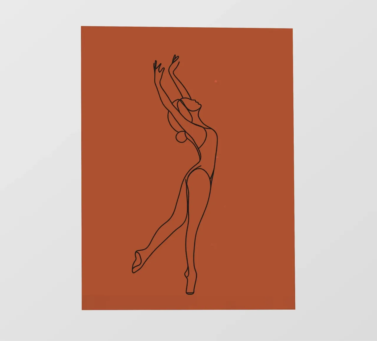 Donna danzante Line Art minimalista telo in pvc da Viv Line Art