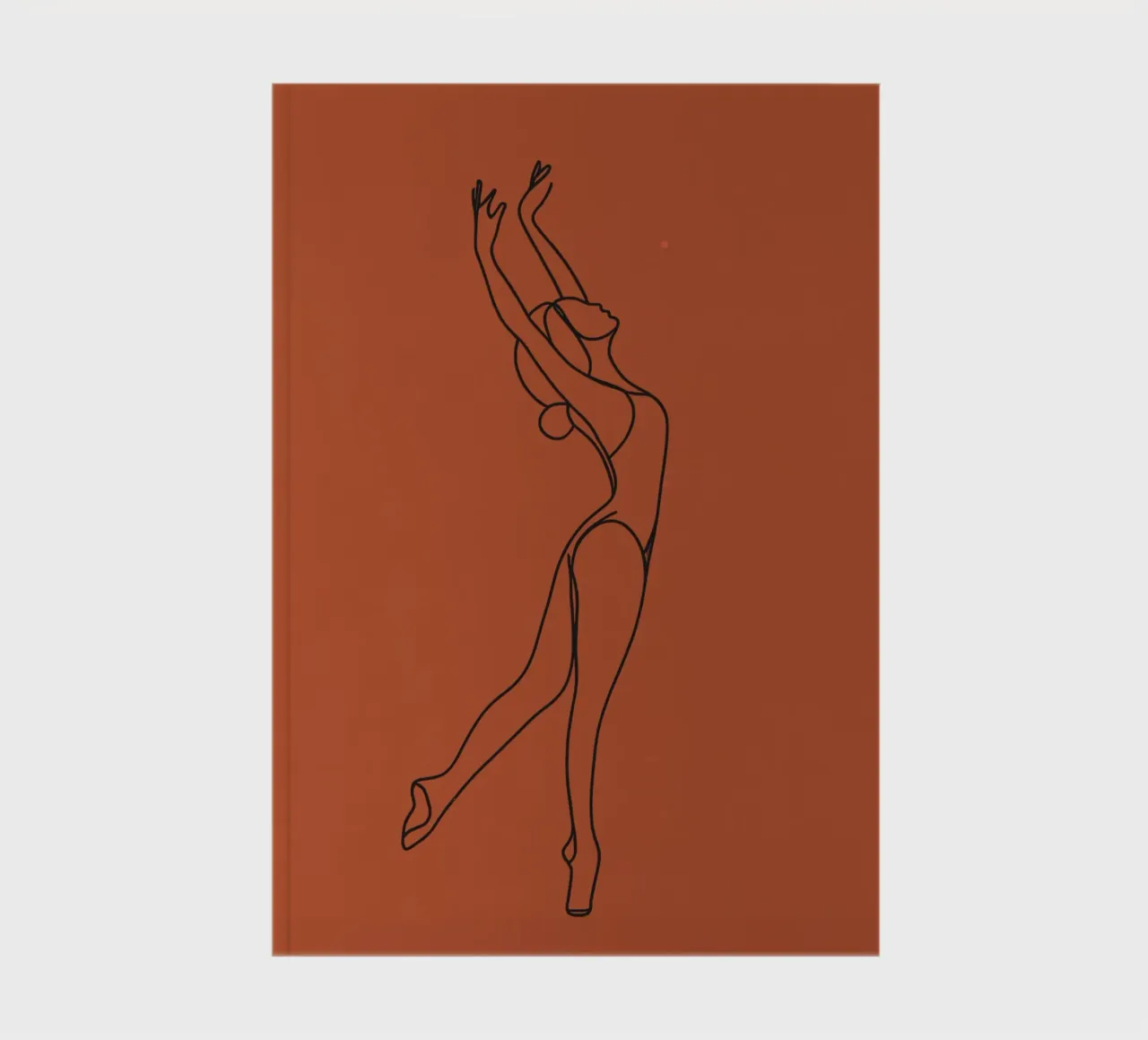 Dancing Woman Minimalist Line Art notebook by Viv Line Art