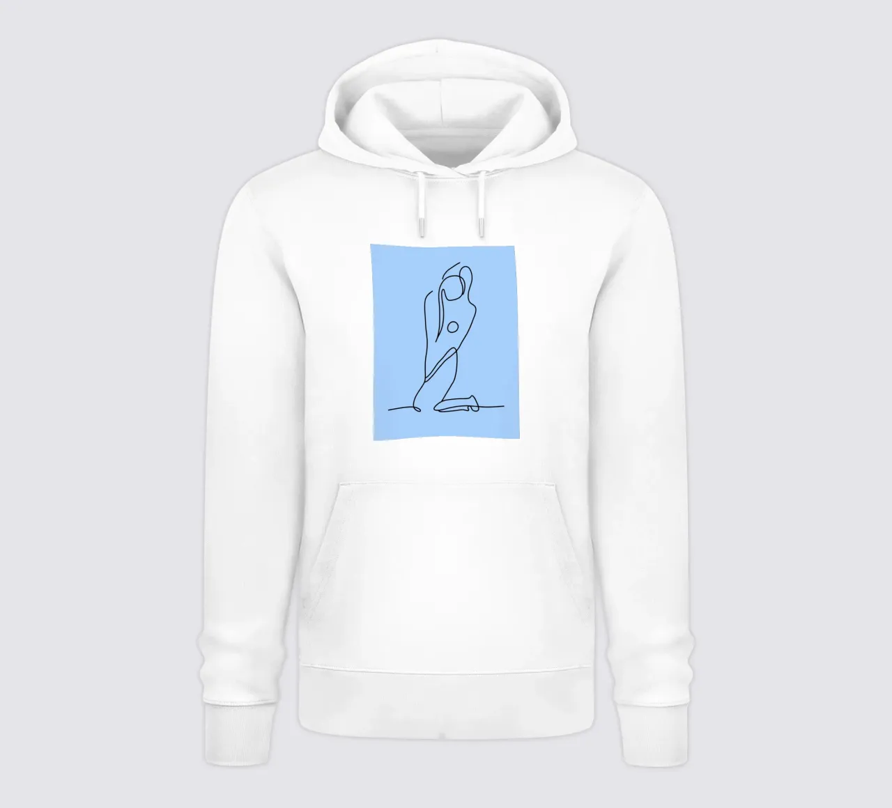 Donna Line Art minimalista felpa con cappuccio da Viv Line Art