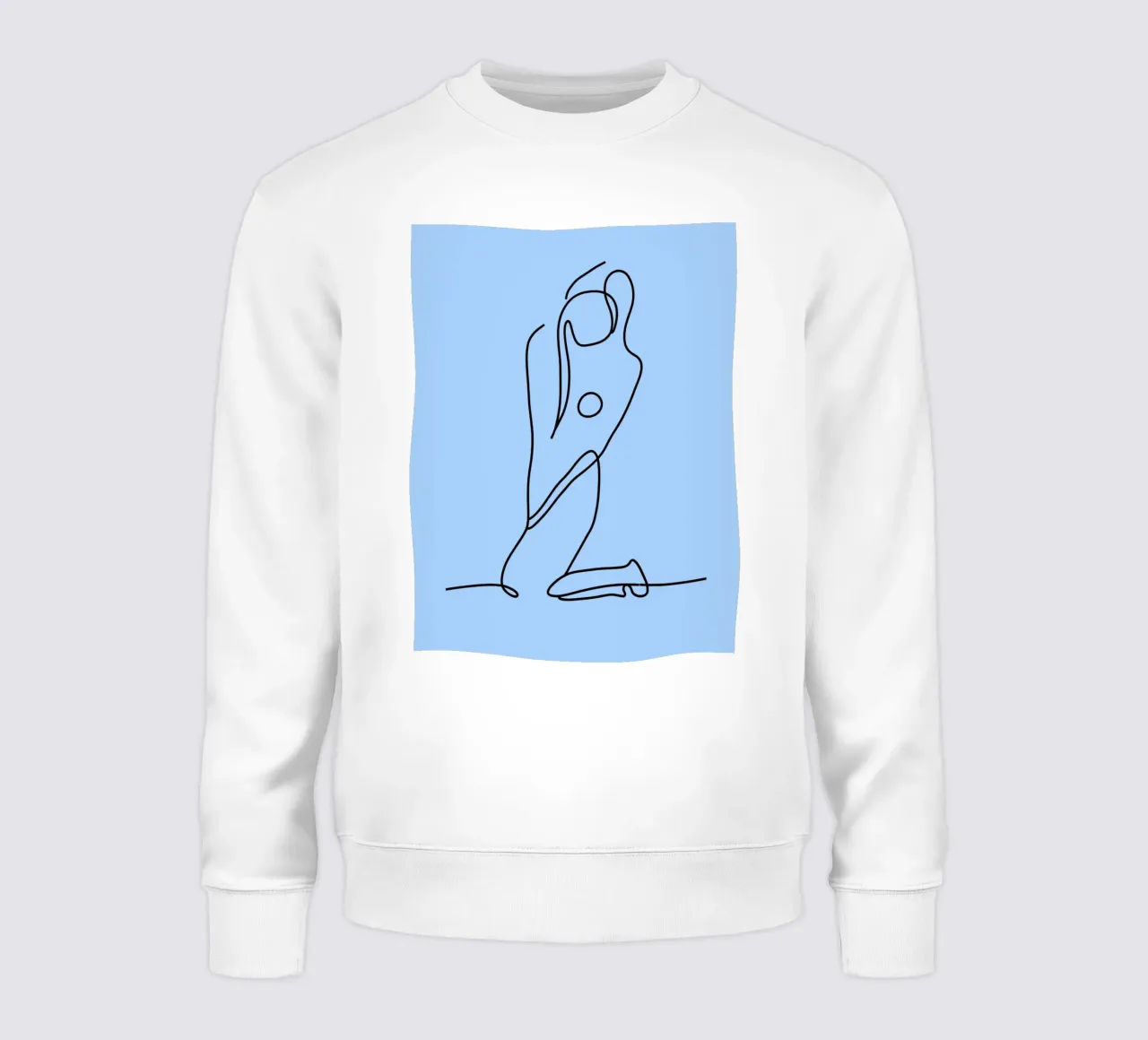 Donna Line Art minimalista felpa da Viv Line Art
