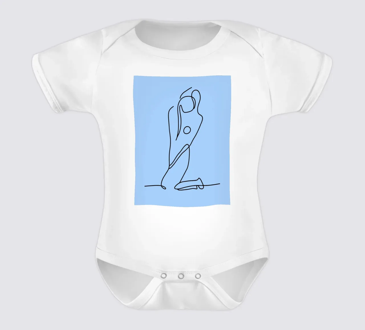 Donna Line Art minimalista body neonato maniche corte da Viv Line Art